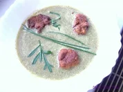 Brennesselsuppe mit Spargelreste - Rezept