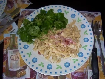 Gaby´s Spätzle-Schinken-Sahnepfanne - Rezept