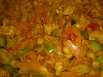 Reis-Hühnerpfanne "Mexico" - Rezept