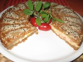 Blätterteig-Bauernbrot-Kuchen  gefüllt - Rezept - Bild Nr. 13