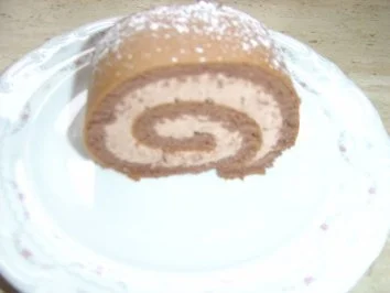 Biskuit-Schoko-Rolle - Rezept