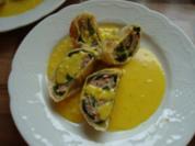 Abendbrot - Brätstrudel auf Safransoße - Rezept
