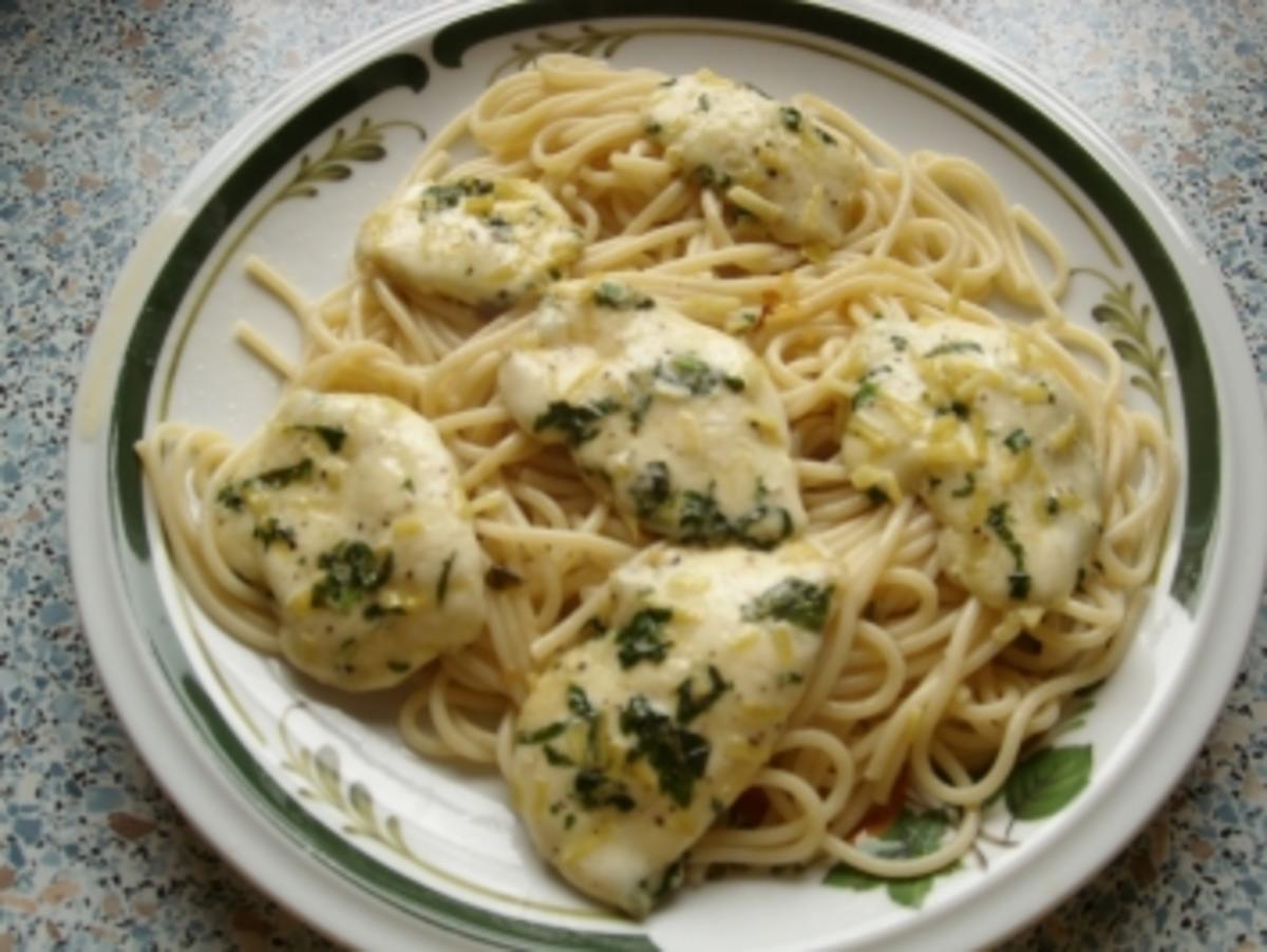 Spaghetti in Zitronen- Mozzarella mit Basilikum - Rezept - Bild Nr. 4