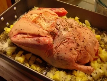 Rezept: Apfel - Thymian - Ente, mit Rotkohl und Böhmischen Knödeln Bild Nr. 2 Apfel - Thymian - Ente, mit Rotkohl und Böhmischen Knödeln - Rezept - Bild Nr. 2