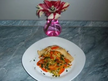 Leckere Pfannkuchen mit Gemüse - Rezept