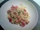 Spaghetti mit Scampi in Tomatensahnesauce - Rezept
