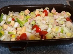 Rezept: Kartoffelauflauf mit gekochtem Schinken Kartoffelauflauf mit gekochtem Schinken - Rezept