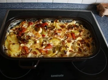 Rezept: Kartoffelauflauf mit gekochtem Schinken Bild Nr. 3 Kartoffelauflauf mit gekochtem Schinken - Rezept - Bild Nr. 3