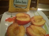 Dessert "Curry-Pfirsiche mit Vanilleeis" - Rezept - Bild Nr. 2