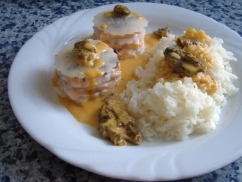 Lasagne von Kohlrabi und Lachs mit Hummersauce und Morcheln - Rezept