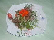 Bohnensalat mit Rinderstreifen - Rezept