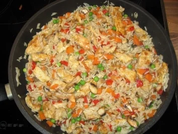 Reis-Auflauf mit Hähnchen - Rezept - Bild Nr. 6