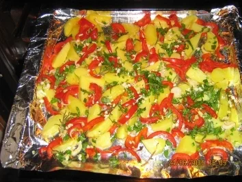 Kartoffel-Gemüse vom Blech - Rezept - Bild Nr. 6