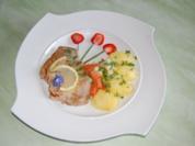 Thunfischsteak mit Buttergemüse und Petersilienkartoffeln - Rezept