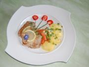 Thunfischsteak mit Buttergemüse und Petersilienkartoffeln - Rezept