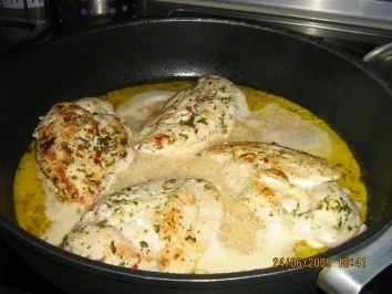 Kräuter - Hähnchenbrust mit Weißweinsößle - Rezept - Bild Nr. 5