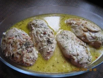 Kräuter - Hähnchenbrust mit Weißweinsößle - Rezept - Bild Nr. 7