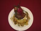 Lammkrone mit geschmortem Fenchel und Basilikum-Pecorino-Ravioli - Rezept