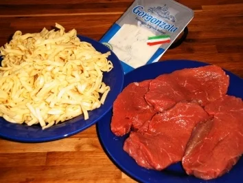 Kalbsschnitzel in Gorgonzolasoße - Rezept