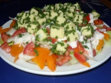 Mein großer Salatteller mit Appenzeller-Käse und Joghurt/Sahne-Dressing - Rezept - Bild Nr. 6