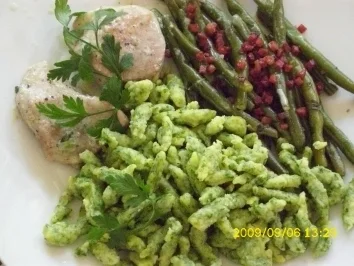 Beilage: Petersilienspätzle - Rezept