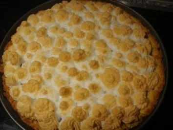 Rezept: Kuchen: Rhabarberkuchen mit Baiserhaube Kuchen: Rhabarberkuchen mit Baiserhaube - Rezept