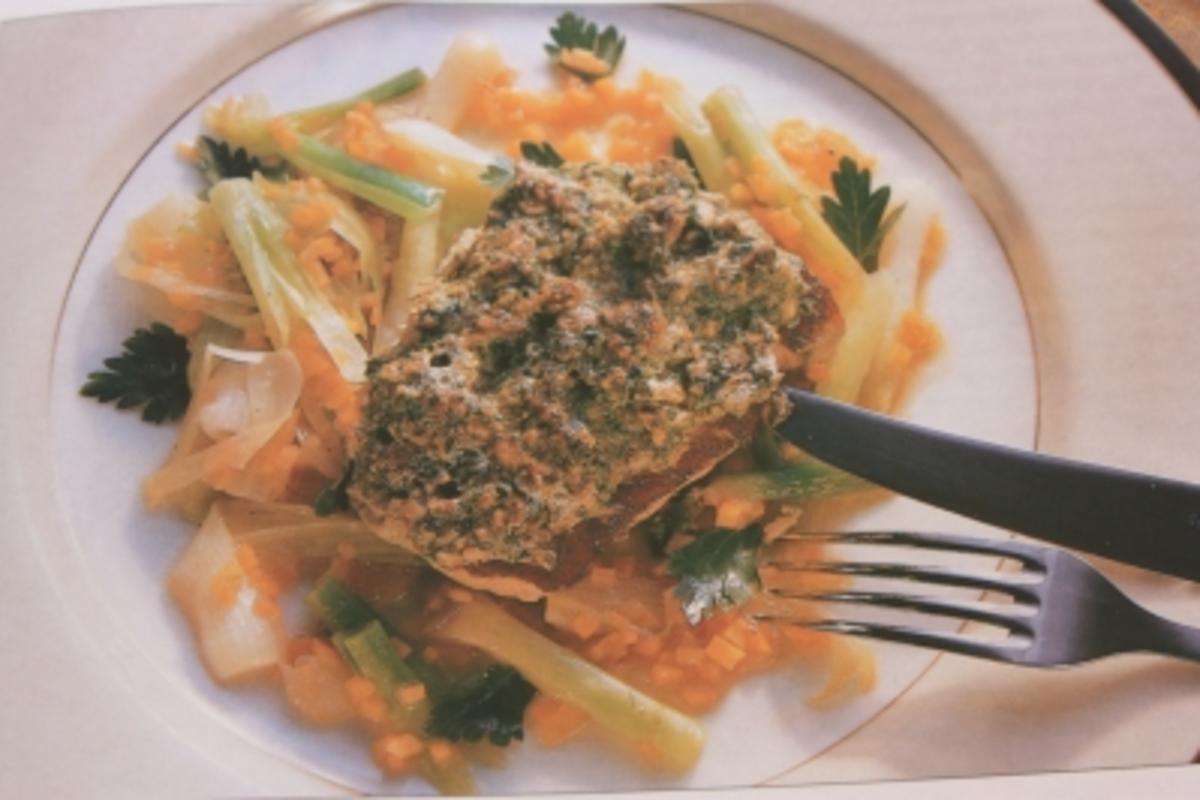 Bilder für Schweinerückensteak mit Sonnenblumenkruste - Rezept