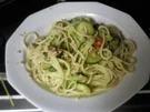 Paprika-Zucchini-Thunfisch Pasta - Rezept