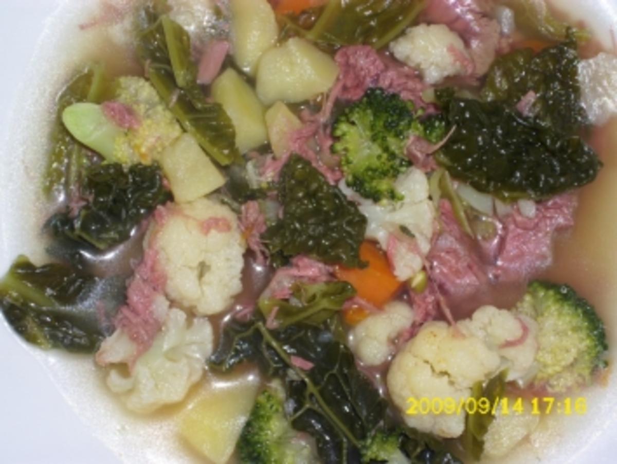 Suppe:  Sommerlicher Gemüseeintopf - Rezept
