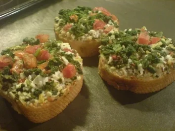 Crostini mit Spinat - Rezept