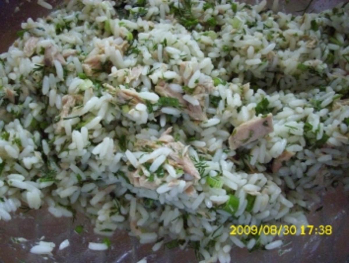 Salat:  fettarmer Reissalat mit Thunfisch - Rezept