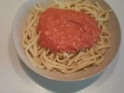 Nudeln: Spätzle mit  Tomate-Ei-Soße - Rezept