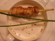 Curry-Zitronengrascappuccino an Stubenkükenbrust - Rezept