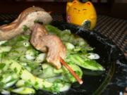 Asia Thunfischspiesse mit Koriander- Gurkensalat - Rezept