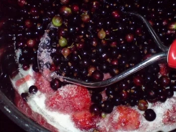 Rezept: Schwarze Johannisbeere-Erdbeermarmelade Bild Nr. 6 Schwarze Johannisbeere-Erdbeermarmelade - Rezept - Bild Nr. 6