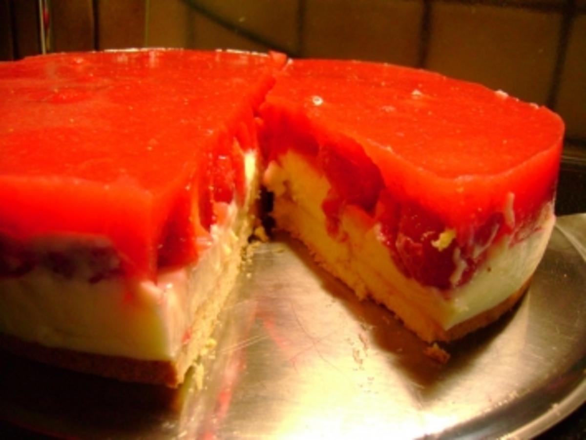 Kuchen: Erdbeertorte mit Pudding-Frischkäse - Rezept - Bild Nr. 2