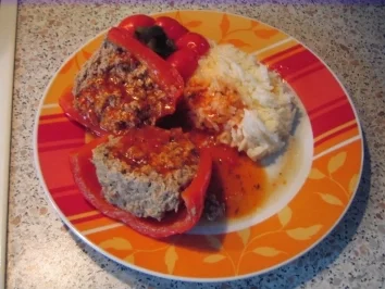 Paprika, kalorienarm gefüllt - Rezept