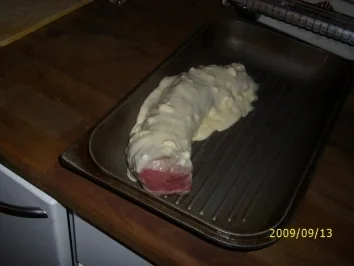 Hauptgericht / Wildrezept: Elsässisches Wildschweinfilet in Camenbertkruste - Rezept - Bild Nr. 3