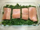 Lachs auf Blattspinat - Rezept