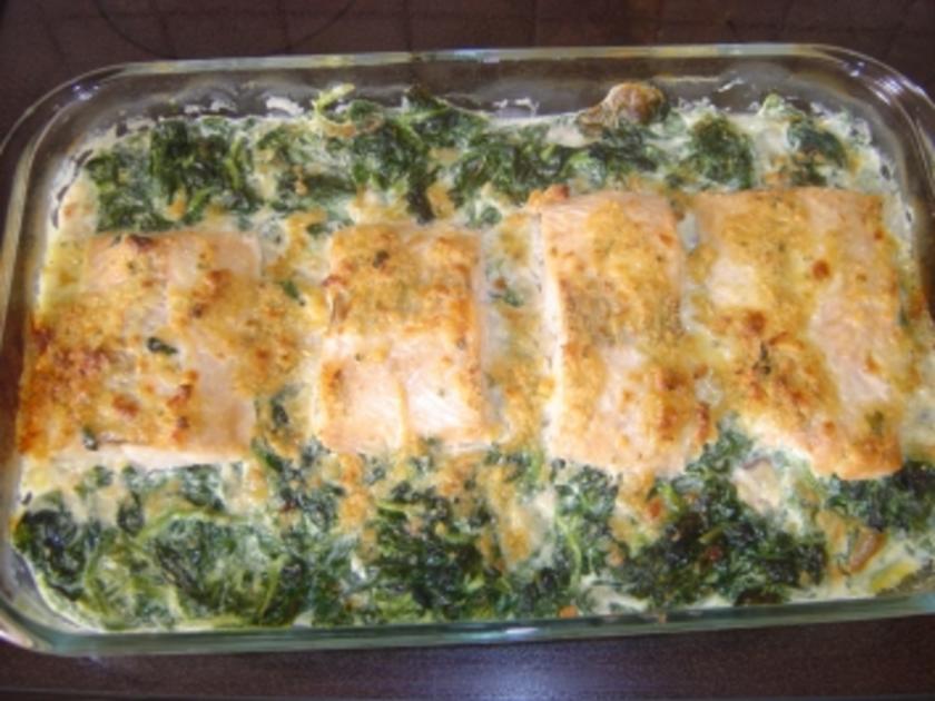 Lachs auf Blattspinat - Rezept mit Bild - kochbar.de