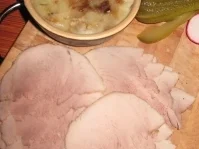 Kalter Schweinebraten mit Apfel-Zwiebeltöpfchen - Rezept - Bild Nr. 7
