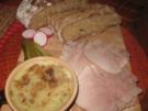 Kalter Schweinebraten mit Apfel-Zwiebeltöpfchen - Rezept
