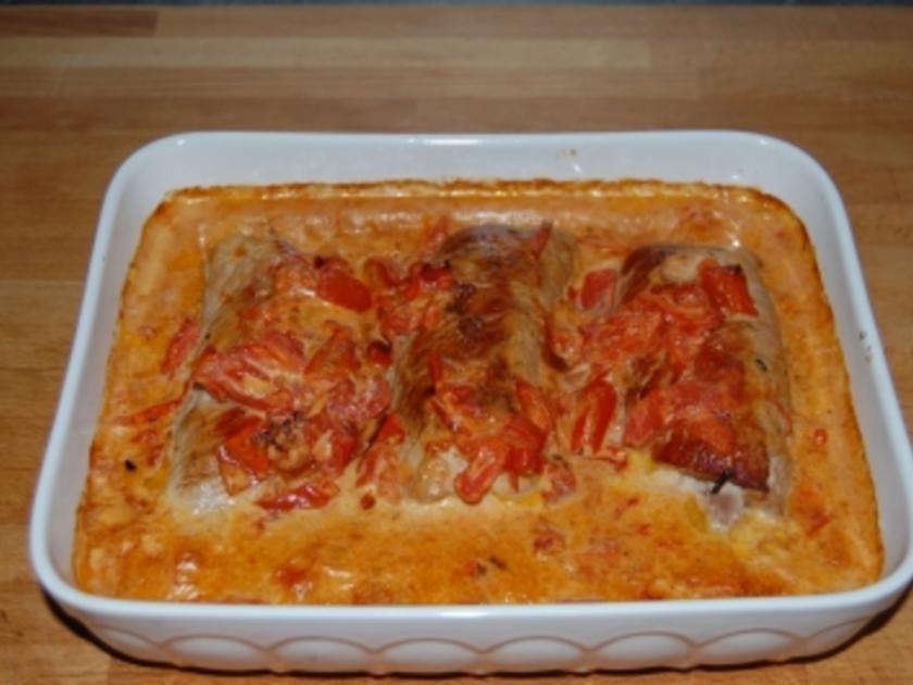 Schweinerouladen mit Frischkäsefüllung - Rezept - kochbar.de