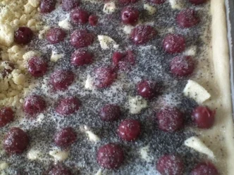 Mohn-Zuckerkuchen mit Kirschen - Rezept - Bild Nr. 3