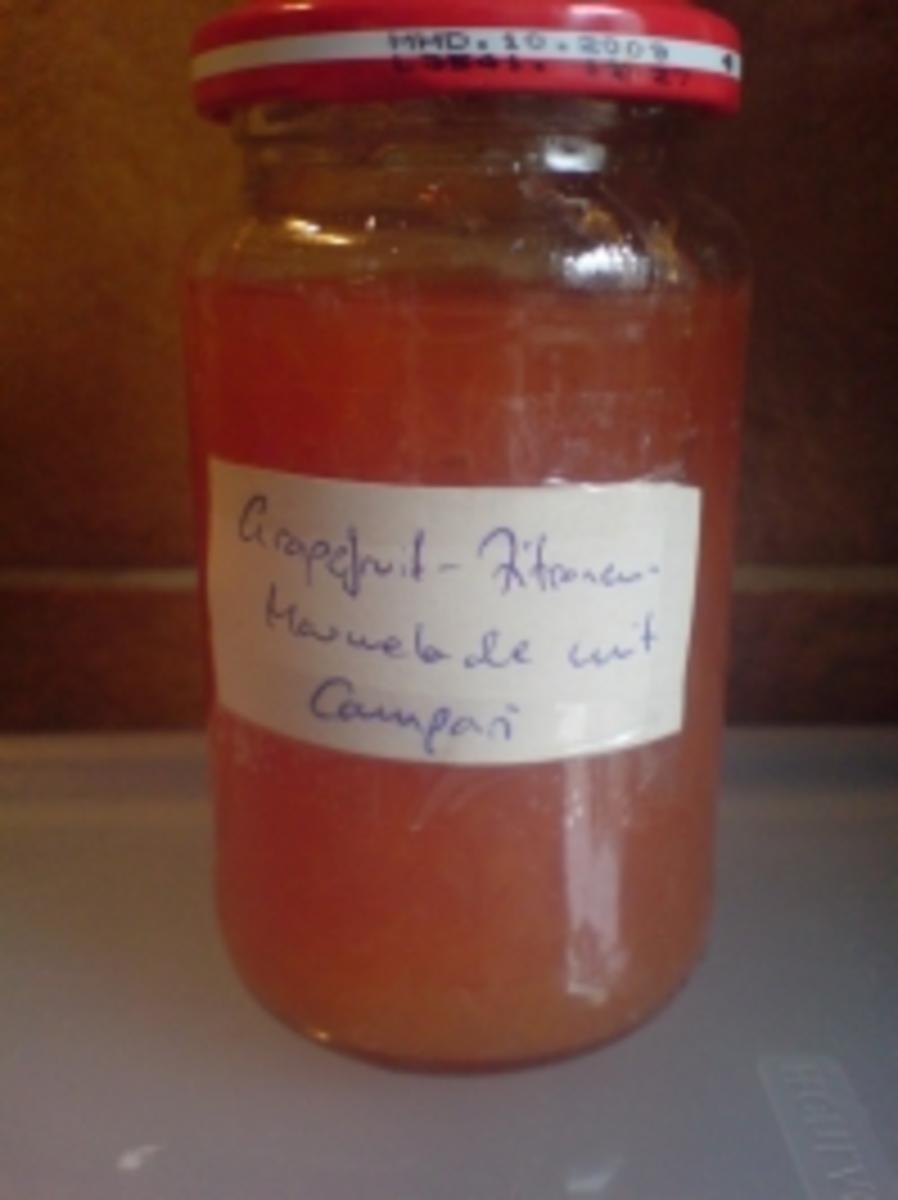 Marmelade "Grapefruit-Zitrone-Campari" - Rezept