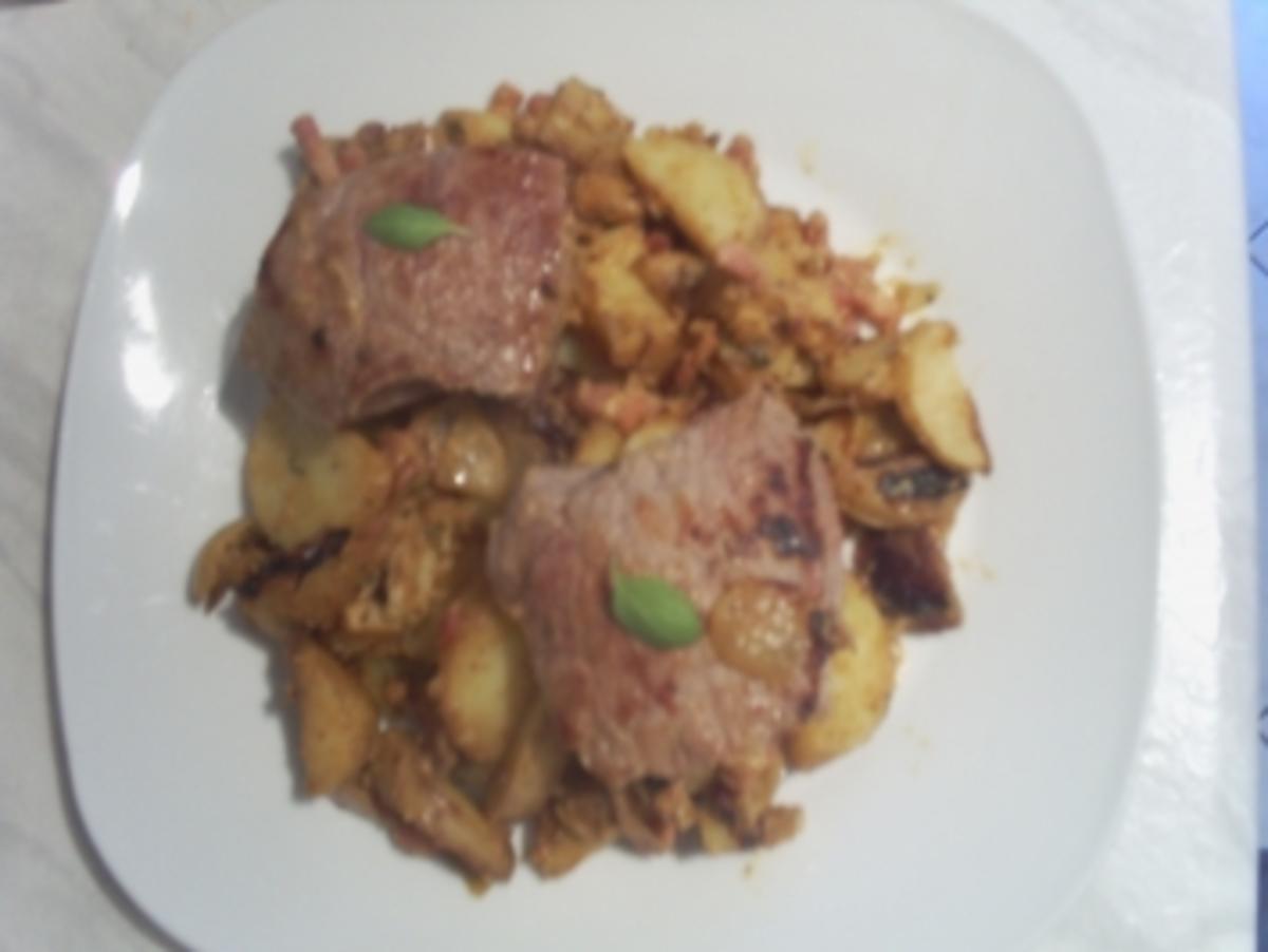 Leckere Bratkartoffeln mit Senf und Tabasco - Rezept