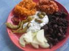 Selbstgemachter Gyros mit Beilagen wie Z. B. Tsatziki mit Bums (KB) Möhrensalat(KB) - Rezept