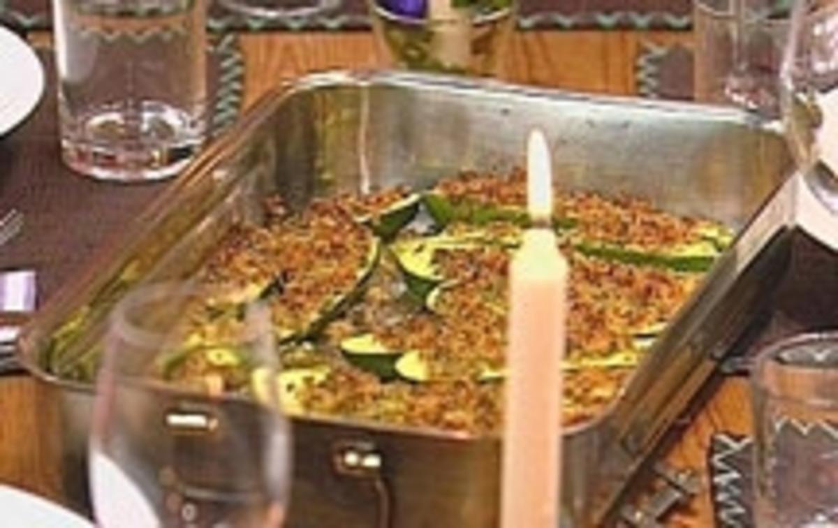 Zucchini aus dem Ofen mit Bröseln - Rezept - kochbar.de