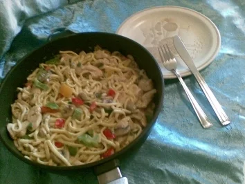 Chicken-Champignon-Spätzle-Pfanne - Rezept