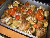 Rezept: Hรคhnchenkeulen mit leckeren Sachen drumherum Hรคhnchenkeulen mit leckeren Sachen drumherum - Rezept